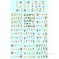 11 in one Christmas celebration natural and false Nail Art Stickers Water Transfer Decal